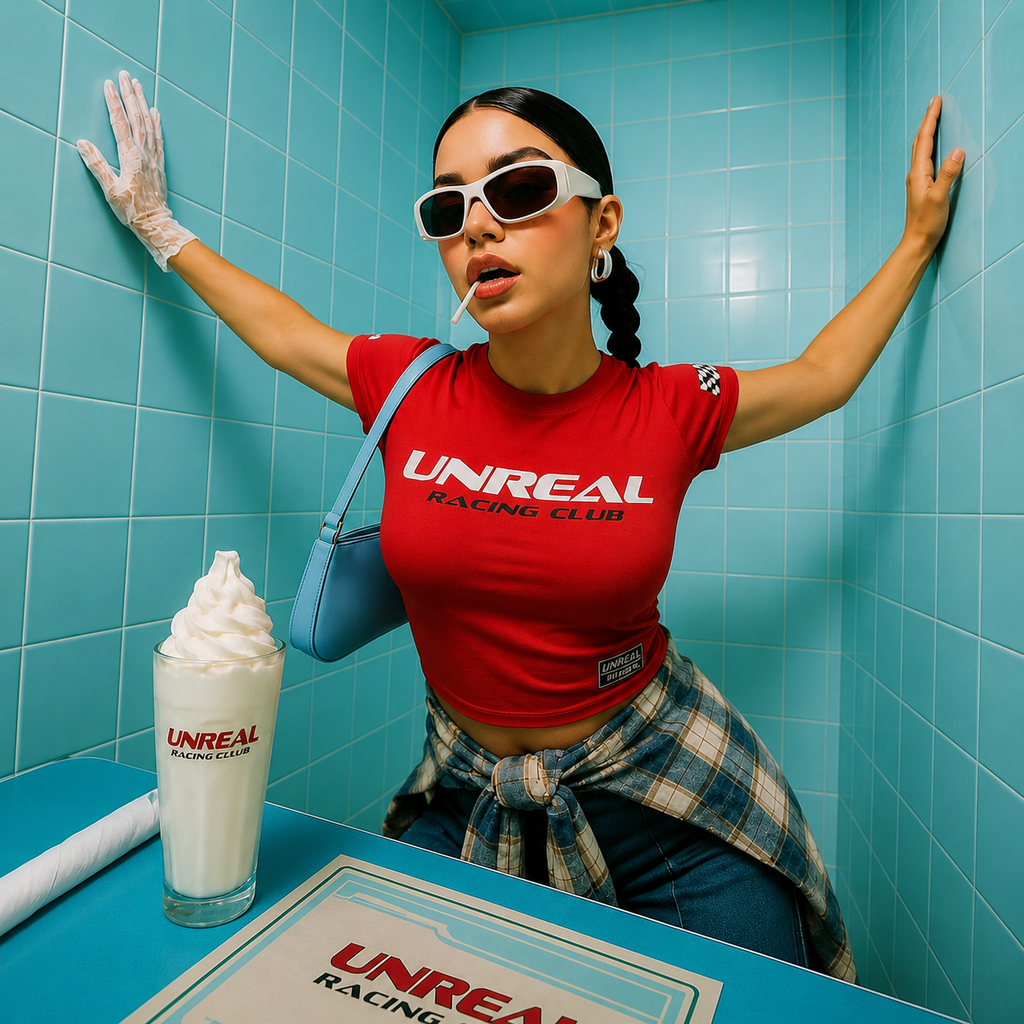 UNREAL RACE CLUB CROP TEES