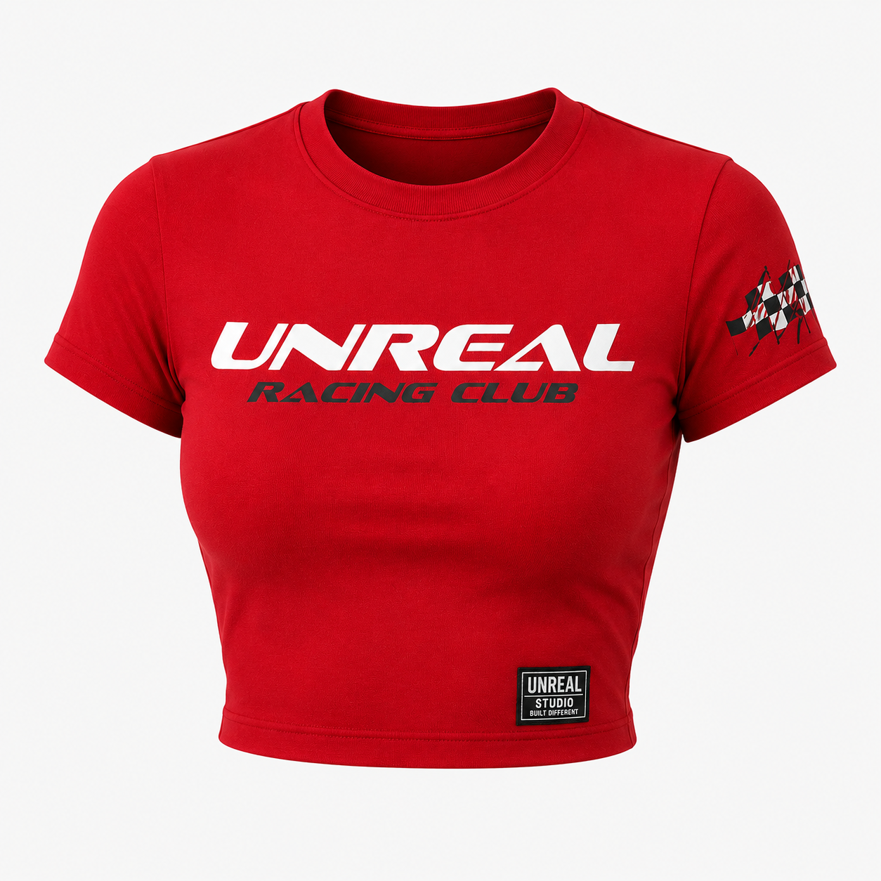 UNREAL RACE CLUB CROP TEES
