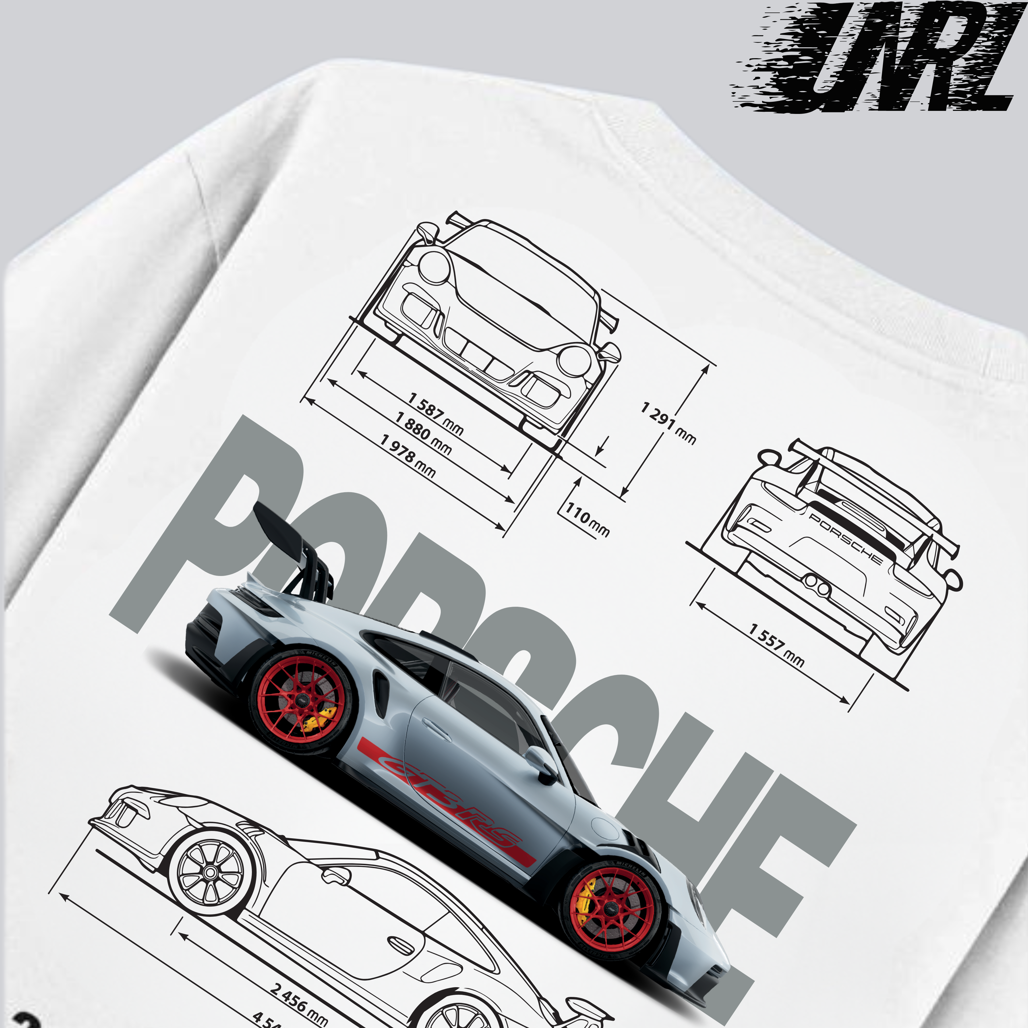 PORSCHE 911 BLUE PRINT T SHIRT
